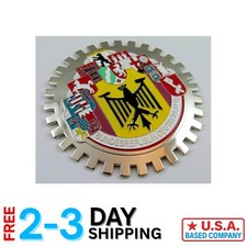 Durable Metal Chrome Plated Grille Badge For Vehicle Customization - 3.9 Inch