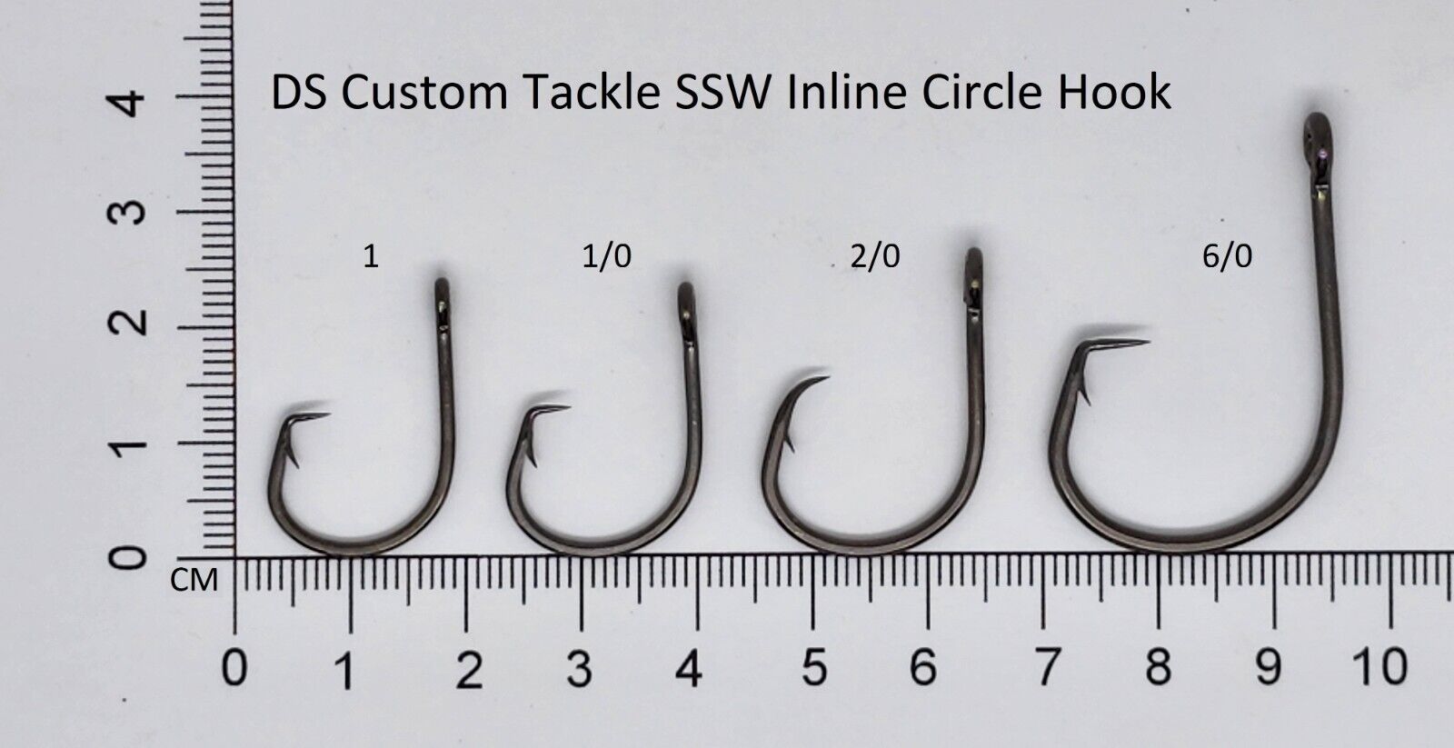 #1 1/0 2/0 6/0 SSW inline Circle Fishing Hooks 25 Pcs