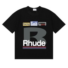 2025 RHUDE Men Women High Quality Letter Cotton Short Sleeve POLO T-Shirt S-2XL