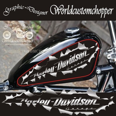 GRAFIK TROPFENRISS TANK 8/12 LIT. HARLEY DAVIDSON MOTORRAD CUSTOM CHOPPERS