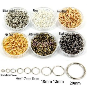 Details About Lots 4567891012mm Split Rings Gold Silver Key Jump Ring Jewelry Findings