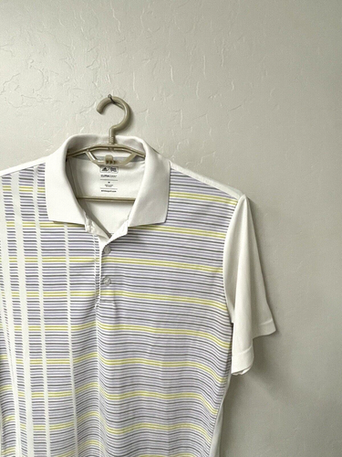 Adidas Golf - Climacool - Poloshirt - Herren M 43x29 - lila gold gestreift - Poly - Bild 8 von 11