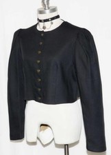 Kruger LINEN JACKET German BLACE / LACE UP - BACK SIDE Dirndl Dress / B40" 10 M