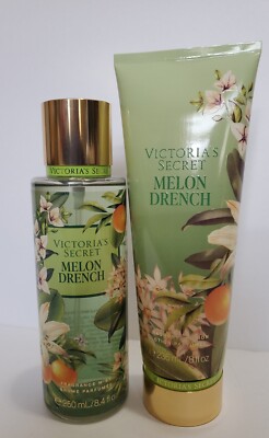 2 Pcs Set Victoria's Secret MELON DRENCH Fragrance Mist Spray & Body Lotion New
