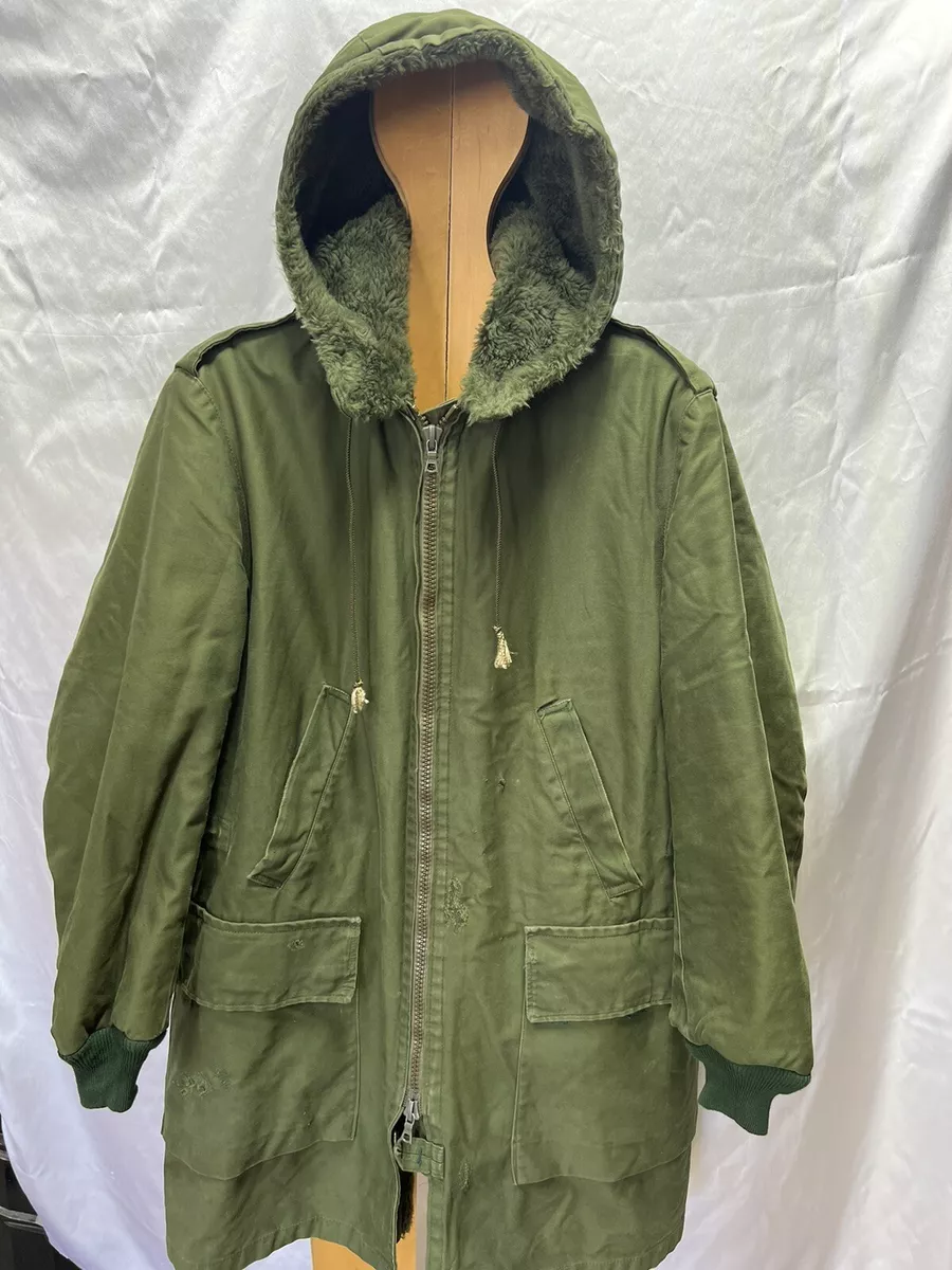 Vintage SWEDISH Sweden MILITARY Cold Weather Parka Jacket Green Size C50  HEAVY