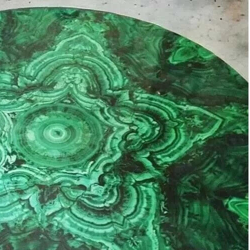 36" Unique Malachite Stone Center Side Sofa Coffee Table Top Handmade Furnitures - Picture 6 of 7