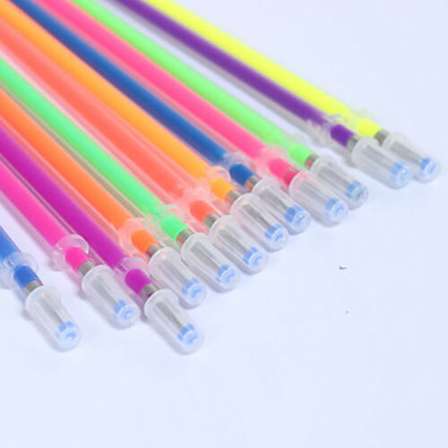 ☆ 48pcs Gel Pens Gel Refills Rollerball Neon Glitter Pen Drawing Colors 60ml ☆ - Picture 2 of 9
