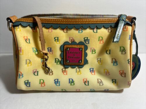 Vintage Dooney And Bourke Rainbow Signature Monogram Handtasche
