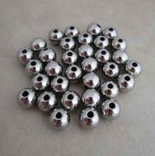30 round 8mm beads stainless steel seamless 304 hypoallergenic