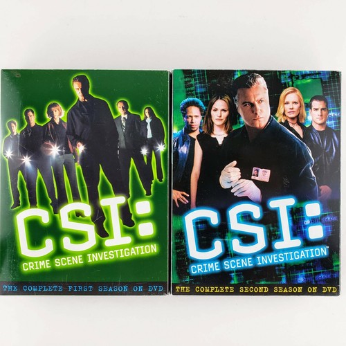 CSI Complete Seasons 1 & 2 DVD Box Crime Scene Investigation William Petersen