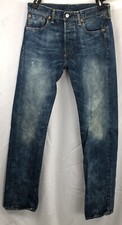 Vintage Y2K Levi's Jeans 501 Button Fly Straight Leg 30X34 Bleach Acid Wash 2001