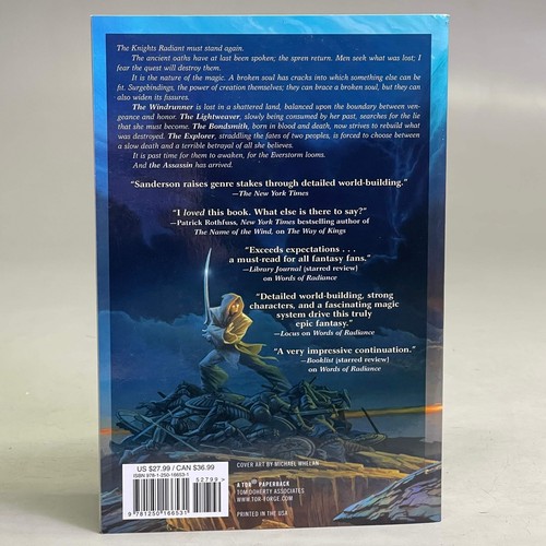 TOR FANTASY Words of Radiance by Brandon Sanderson, Book 2 of Stormlight Archive - Foto 4 di 14