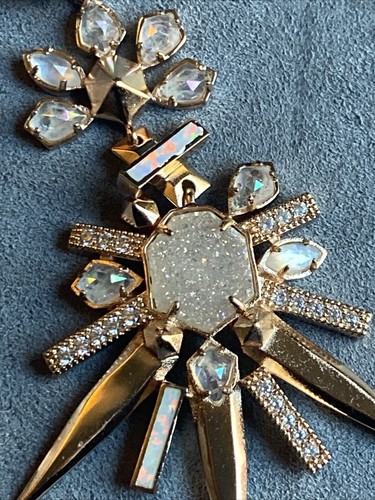 Kendra Scott Isadora Statement Rose Gold Tone Earrings - Picture 3 of 9