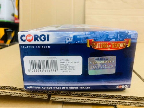 Corgi Mercedes Actros Face Lift Fridge Trailer Montgomery Transport 1/50 DieCast - Picture 3 of 10