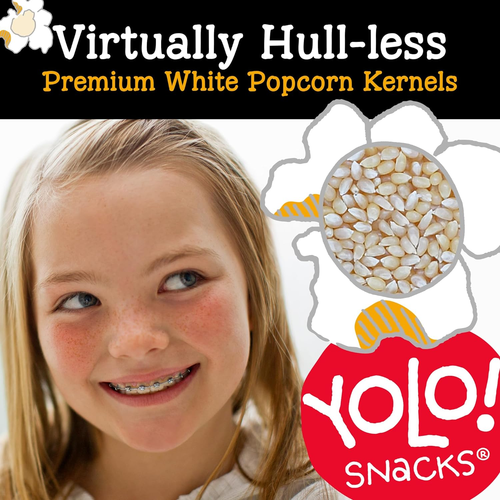 YOLO! Gourmet Praktisch Rumpflose Popcornkerne, Premium White Butterfly Popping - Bild 4 von 12