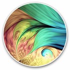 2 x Vinyl Stickers 20cm - Abstract Floral Spiral Design Flower Art Cool Gift #16