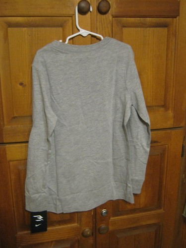 WIN AS ONE NIKE Long Sleeve Shirt Size 8-10 Yrs Dark Grey Heather NWT - Picture 3 of 12
