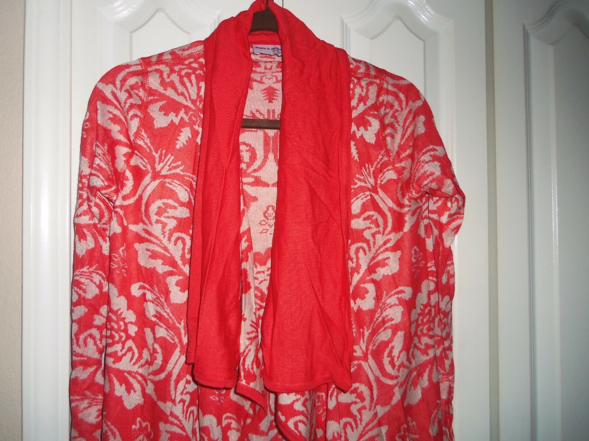 Ensemble Kate & Mallory - Cardigan Jacquard Floral Et Tunique - Rouge - Taille S