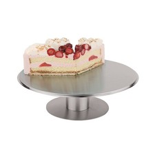 World Cuisine 4710131 Revolving Stainless Cake Stand