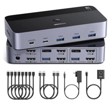 UGREEN DisplayPort Dual Monitor KVM Switch 2 ...