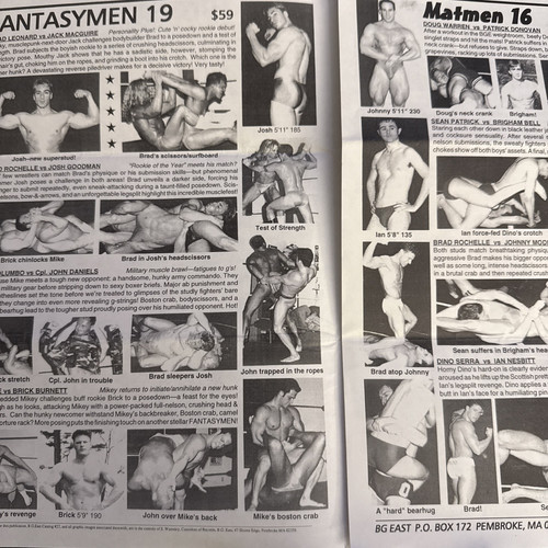 BG East Wrestling Video Catalog no 27 Gay Male Photo Men Program Magazine - Picture 2 of 2