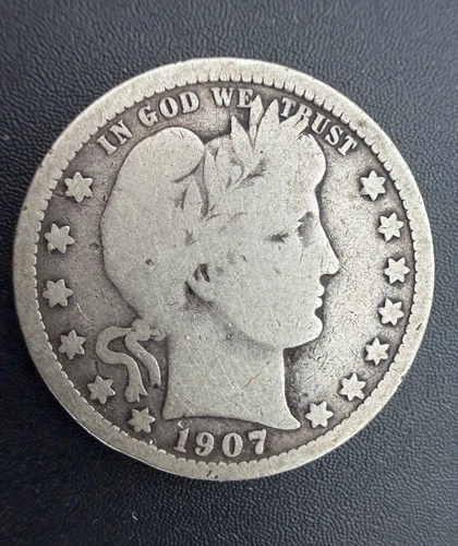 1907-O BARBER QUARTER 25 CENTS SILVER LIBERTY TWENTY FIVE CENT COIN NICE 25¢