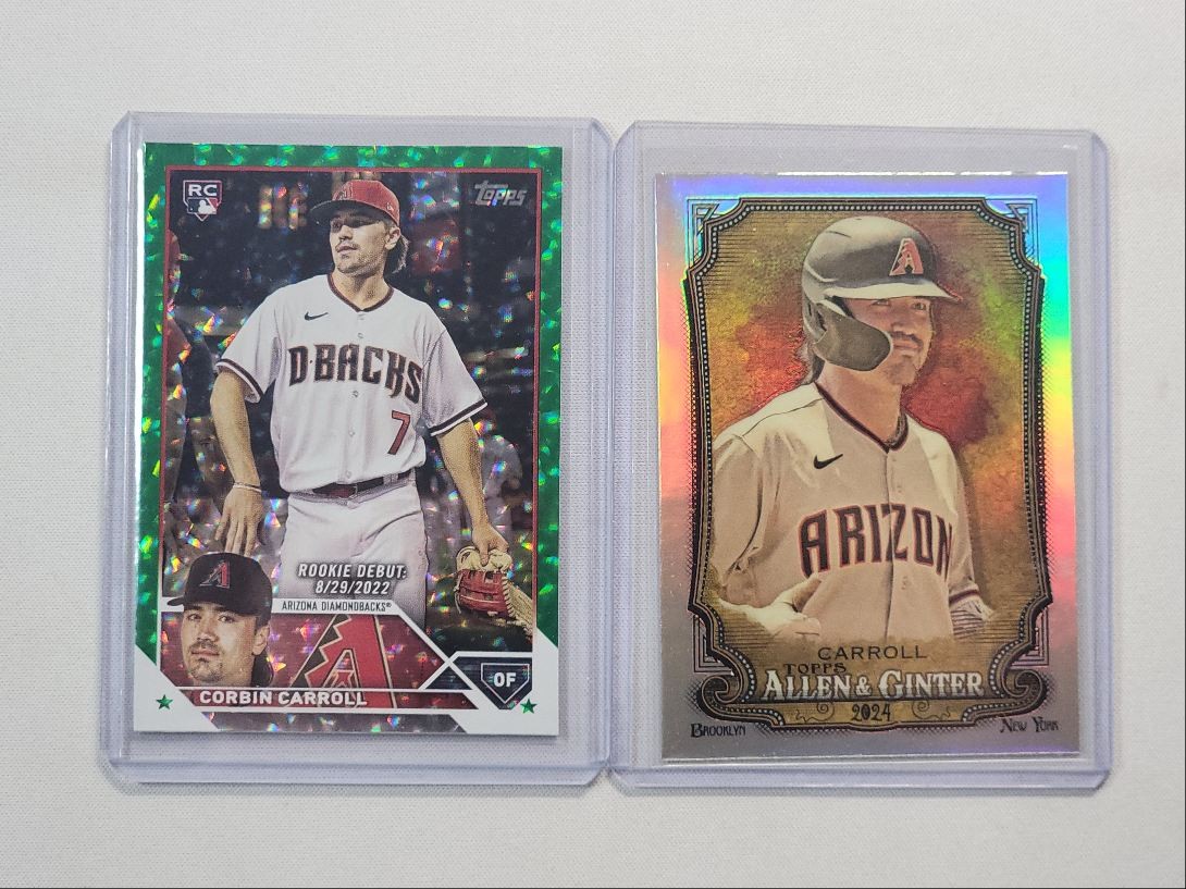 [2] CORBIN CARROLL 2023 TOPPS UPDATE GREEN ICE ROOKIE DEBUT RC /499 Q4597