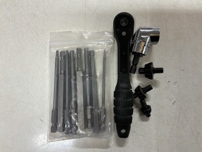 1/4'' Ratsche & Sortiment lange Bits & Bohrfutterköpfe