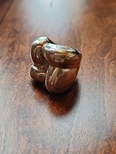 VINTAGE STERLING SILVER WOVEN DOME TOP RING SIZE 7 925 1110