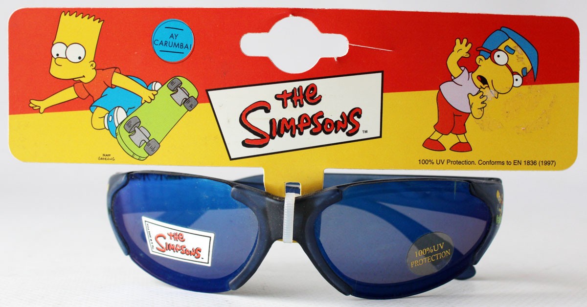 Rare 2003 The Simpsons Sunglasses 100percent UV Protection Bart & Milhouse New ! image 4