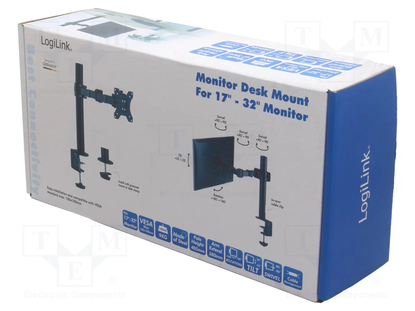 Logilink - Bras articulé pour écran TFT/LCD - 380 mm - Noir - Image 2