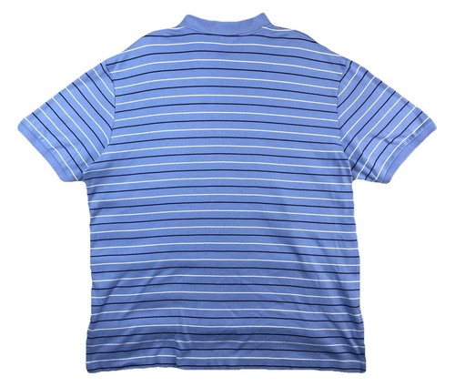 Polo Ralph Lauren Shirt Mens 2XL Big Vintage Blue White Striped Preppy Casual - Picture 9 of 9