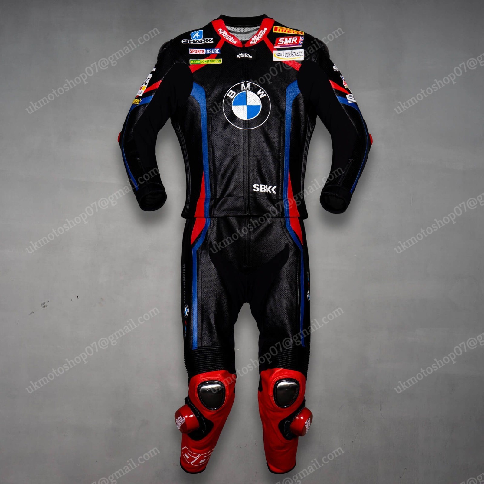 Combinaison en cuir veste et pantalon de moto pour motard homme en vachette
