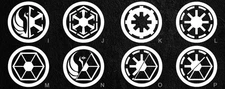 Star Wars Symbol Decal Sticker | Choose 1 Jedi Sith Empire Republic Design 6”