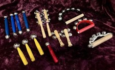Large lot of 14 jingle bells for kids musical percussion