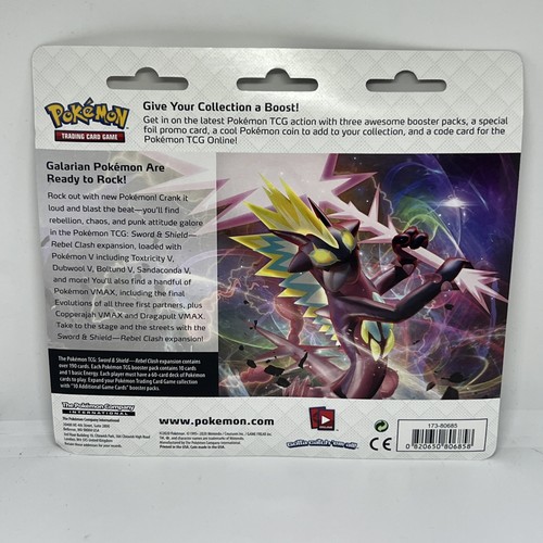 Pokemon TCG Sword Shield Rebel Clash 3 Booster Pack Blister Rayquaza Promo - Picture 2 of 4