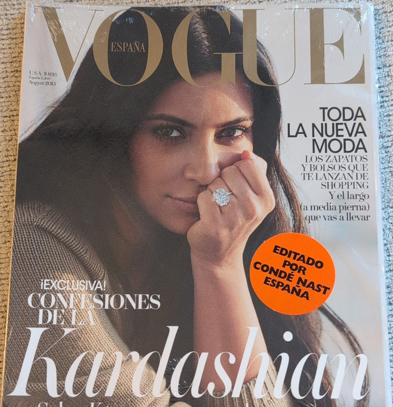 Vogue España August 2015 Kardashian Cover Fashion Illustrated Spanish