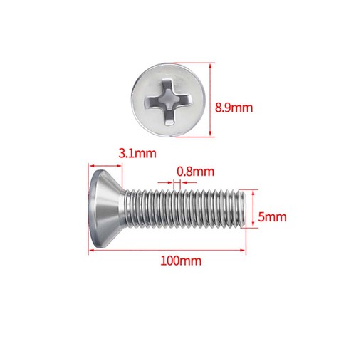 M4 - M6 Phillips Countersunk Machine Screws A2 Stainless Steel Flat Head Bolts - Picture 60 of 102