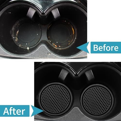 Car Cup Holder Coaster for Cup Holders 4PCSAnti-Slip Automotive Car Black