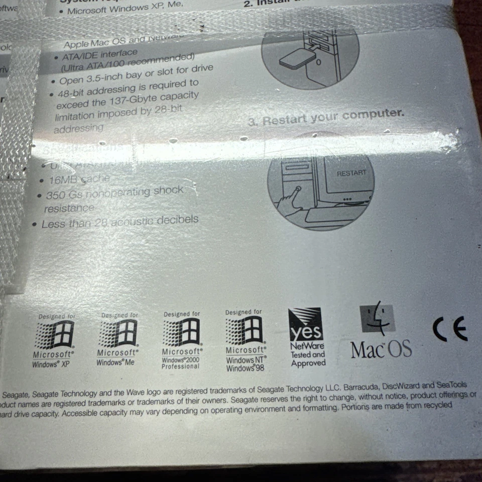 NEW Seagate 300 GB Ultra Internal ATA/100 Hard Drive (ST3300631A-RK) - Image 4 of 4