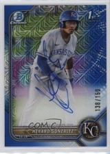 2022 Bowman Chrome Prospect HTA Choice Refractor /150 Herard Gonzalez Auto 10no