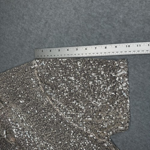 Former 21 Men’s Short Sleeve Sequin Shirt Button Champagne Gold 2XL - Picture 12 of 13