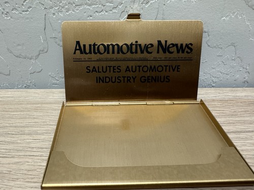 Vintage Automotive News Sold Brass Business Card Holder - USA - Picture 9 of 16