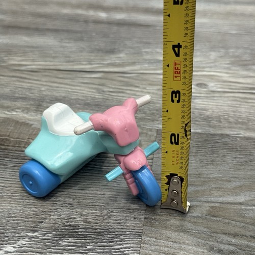 Triciclo Fisher Price Loving Family rosa azul verdoso casa de muñecas bicicleta de colección 1994 - Imagen 9 de 9