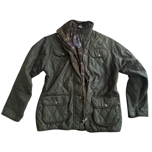 Rydale Woman’s Quilted Wax Jacket UK Size 14 US Size 10 Green Plaid Lined