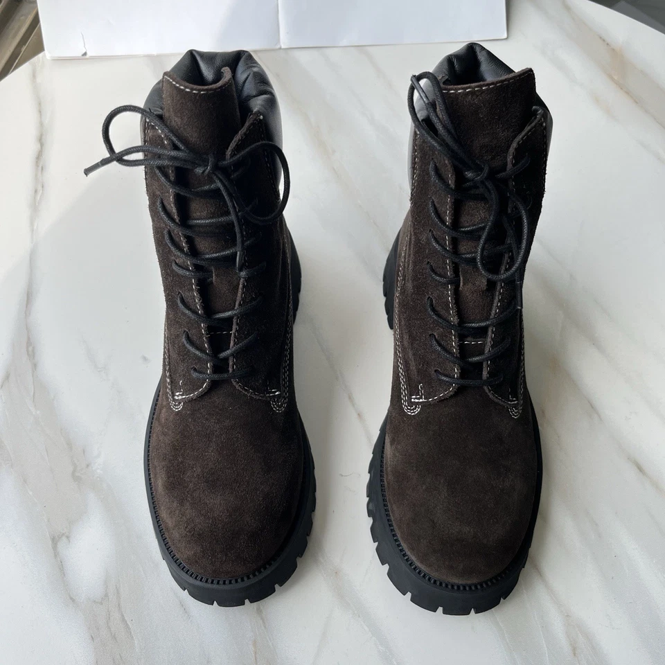 Botas Toteme clásicas de moda informales de caña alta para mujer de cuero de vaca al aire libre Foto 2 de 4