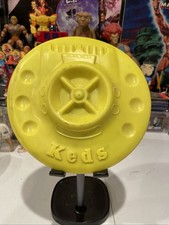 UFO - Vintage KEDS Yellow Frisbee Flying Saucer Toy by JVZ Co.  Made in USA