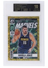 2024 Panini Optic Nikola Jokic Net Marvels Gold Prizm /10 Bgs 10 Black Label 1/1