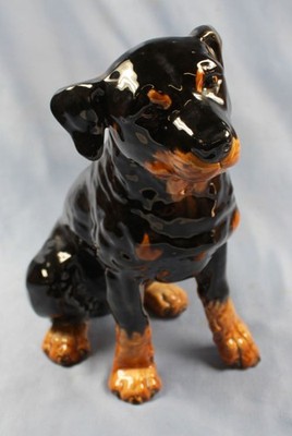Rottweiler dog Goebel  Figur  Tier porzellan Hundefigur 1960  groß