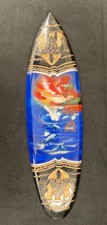 Vtg Hawaiian Surfboard Wall Plaque Islands 20" Tiki Decor Souvenir Hawaiian Art